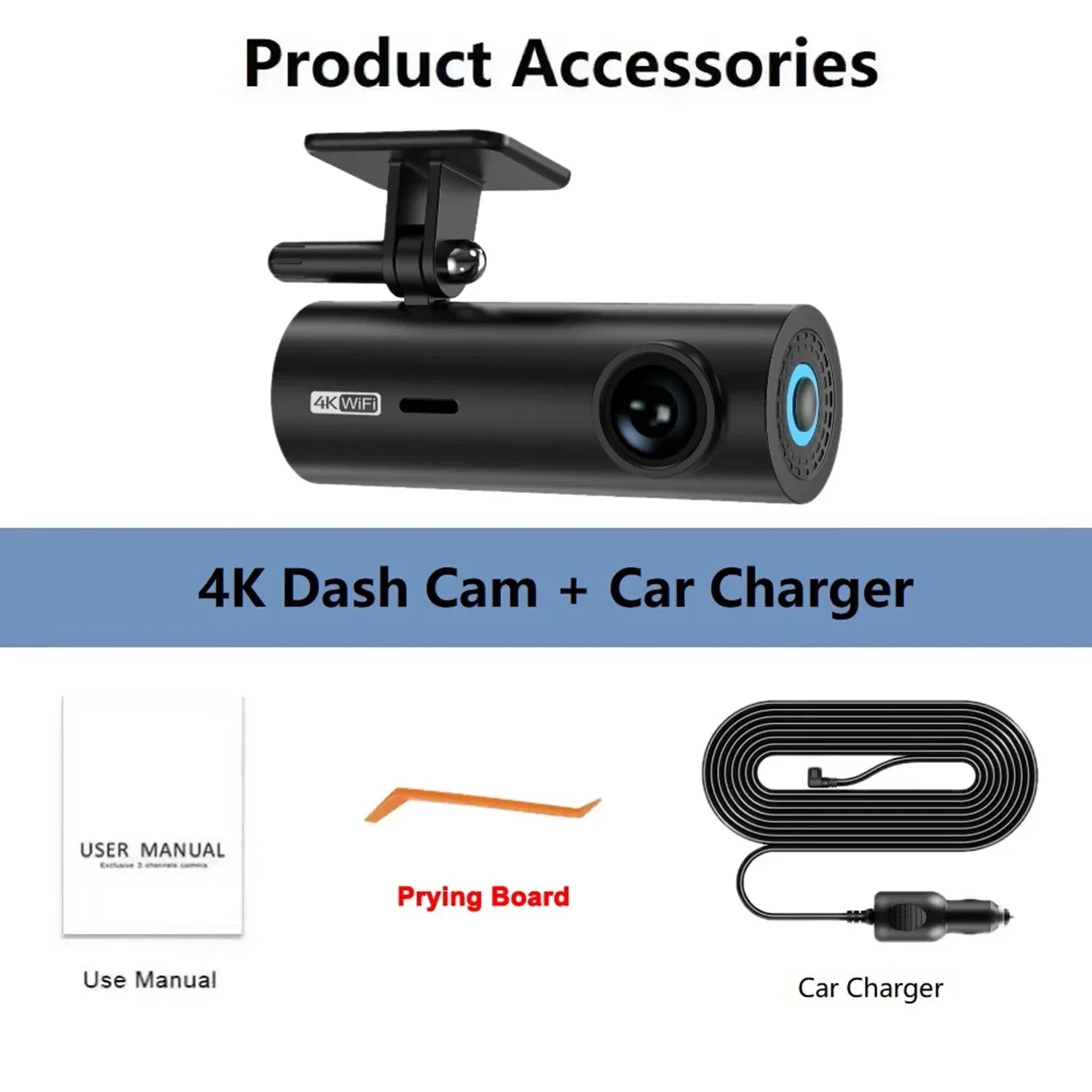 3840*2160P Car Dvr Dashcam 4K Dash Cam For Cars Drive Video Recorder Front Camera WiFi For Vehicle Supplies  24h Parking Night V