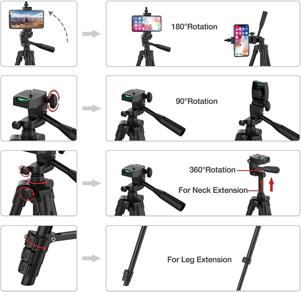 3120 Tripod for Phone Lightweight Camera Tripods Stand with Bluetooth Selfie Remote Phone Holder for Youtube Video Photography