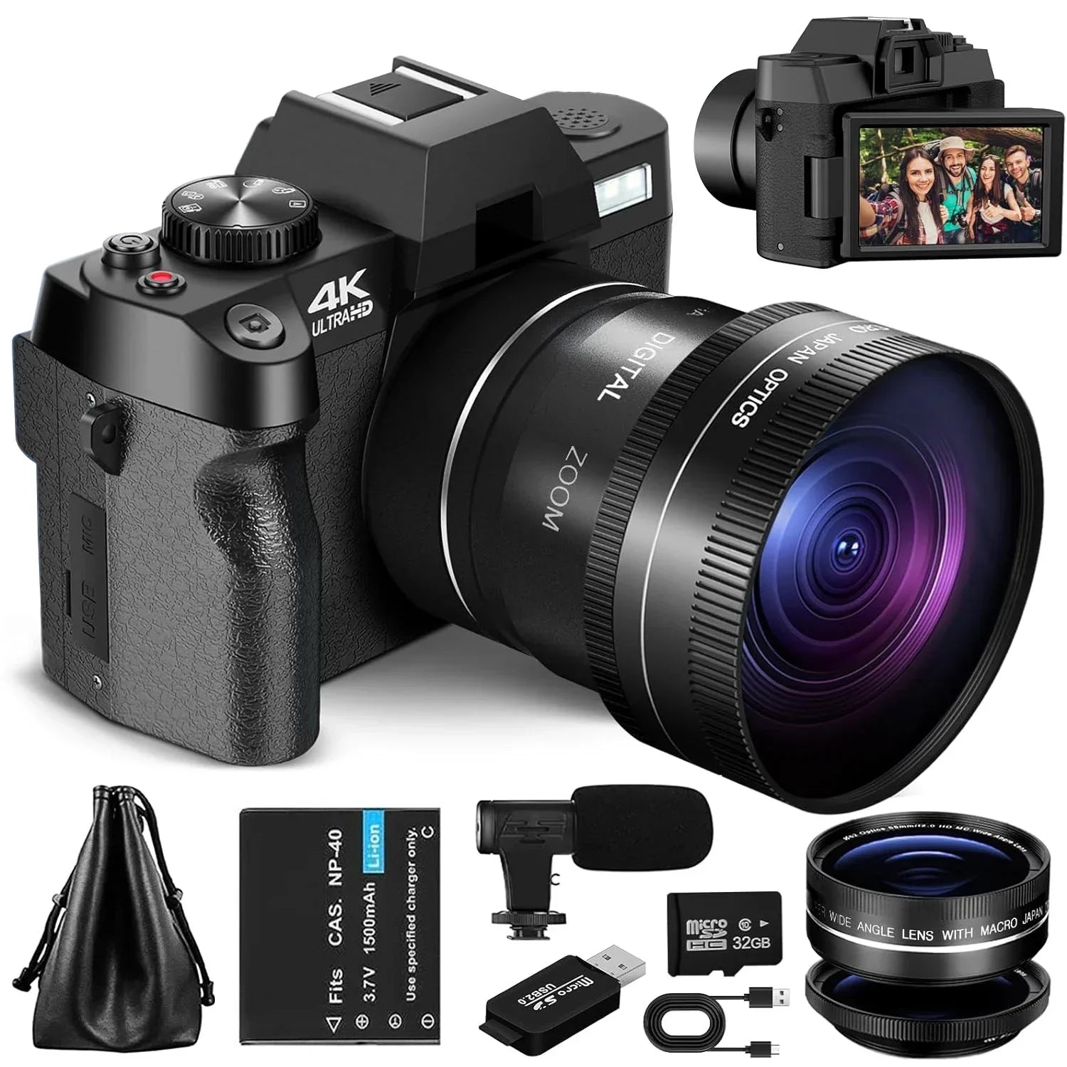 NBD Dslr Beginner Compact Cheap Vlogging Youtube Point Shoot 4k 48mp 16x Digital Photography Cameras G-Anica Macro Lens 4K Digit