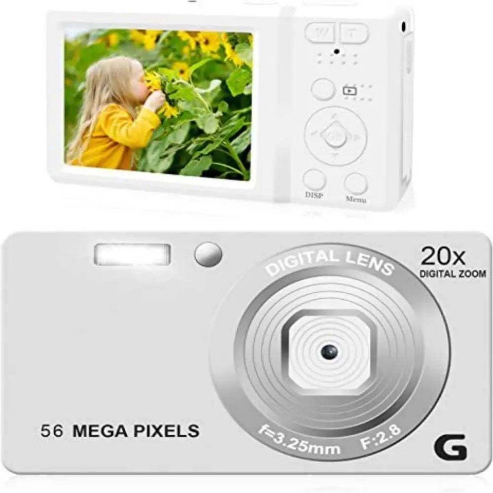 Digital Camera Auto Focus 2.7 Inch LCD Travel Portable 4K 56MP 56 Million Pixel Anti-Shake 20x Zoom for Photography Video