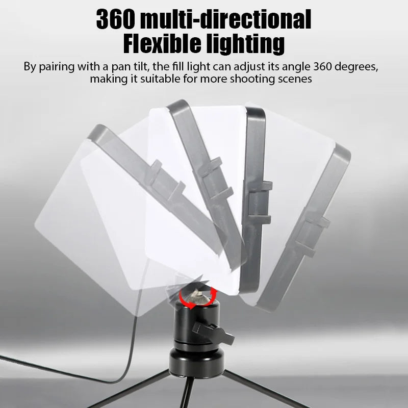 8 Inch Video Led Light Photography Selfie Dimmable Video Fill Light for Photo Studio Live Stream Fill Lamp No Tripod Stand