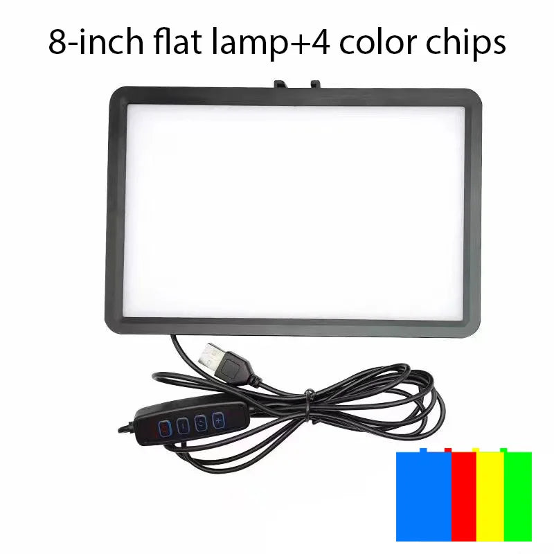 8 Inch Video Led Light Photography Selfie Dimmable Video Fill Light for Photo Studio Live Stream Fill Lamp No Tripod Stand