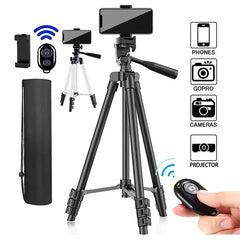 3120 Tripod for Phone Lightweight Camera Tripods Stand with Bluetooth Selfie Remote Phone Holder for Youtube Video Photography