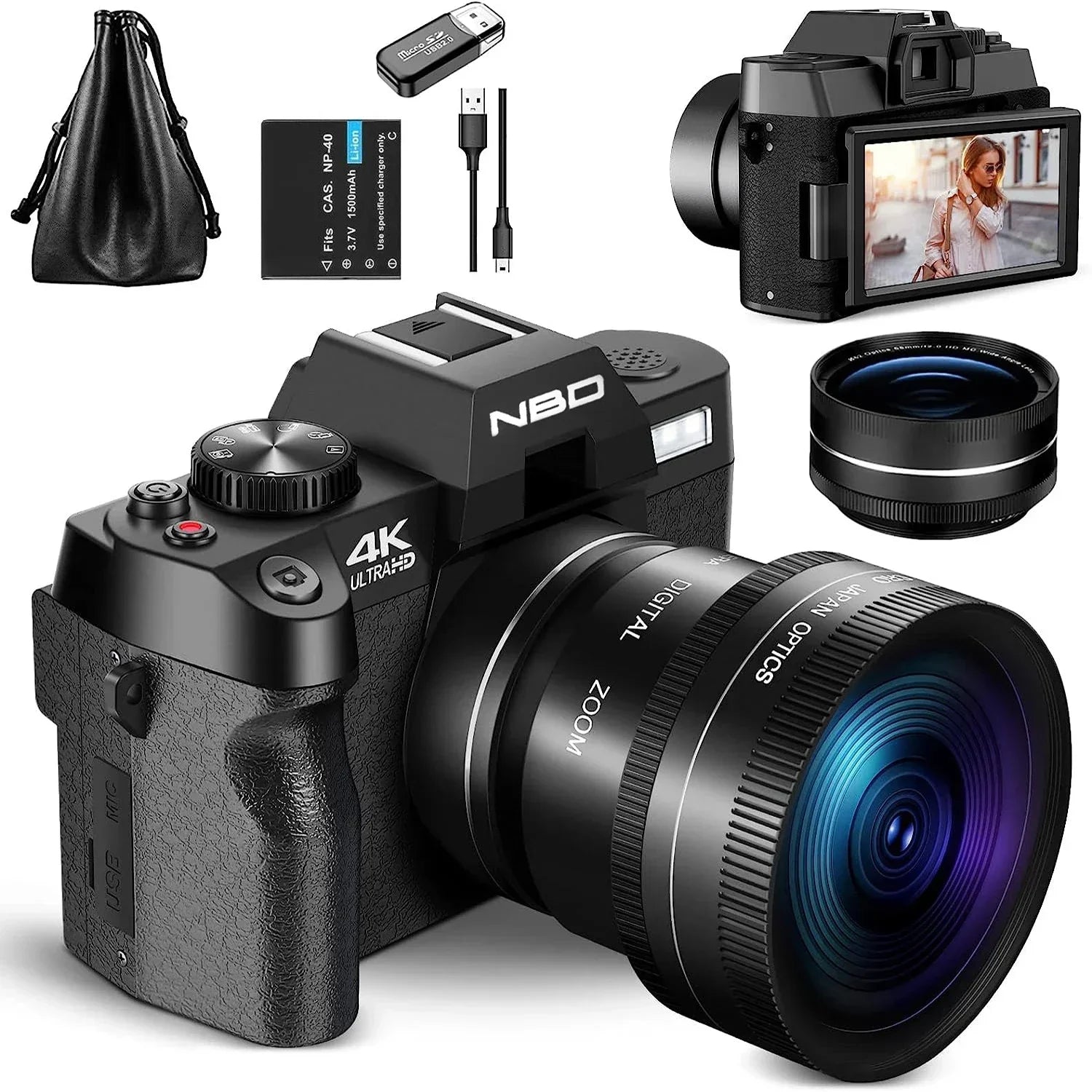 NBD Dslr Beginner Compact Cheap Vlogging Youtube Point Shoot 4k 48mp 16x Digital Photography Cameras G-Anica Macro Lens 4K Digit