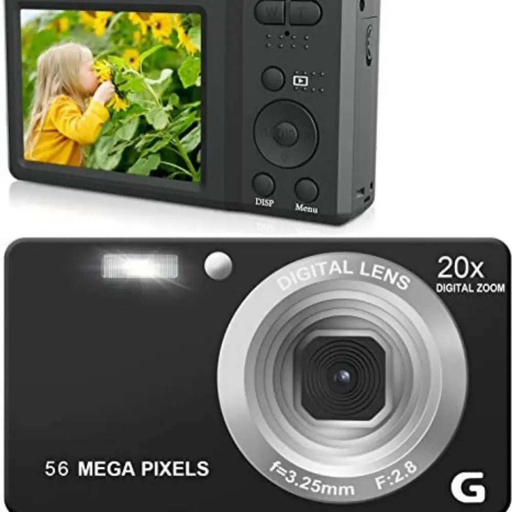 Digital Camera Auto Focus 2.7 Inch LCD Travel Portable 4K 56MP 56 Million Pixel Anti-Shake 20x Zoom for Photography Video