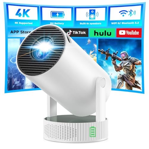 Mini Projector, Projector with Wifi and Bluetooth Built